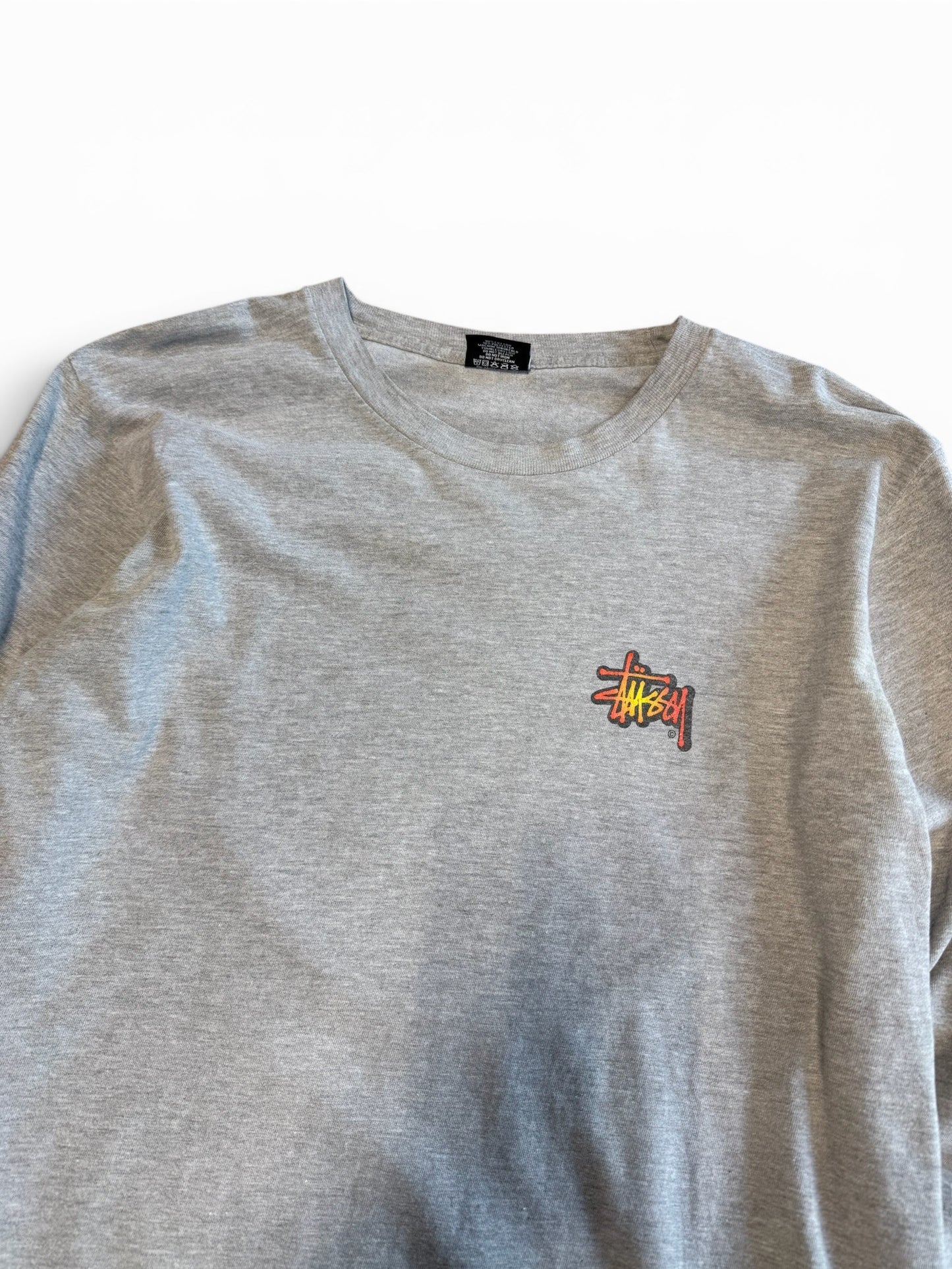 (M) Stussy Flame 8 Ball Long Sleeve