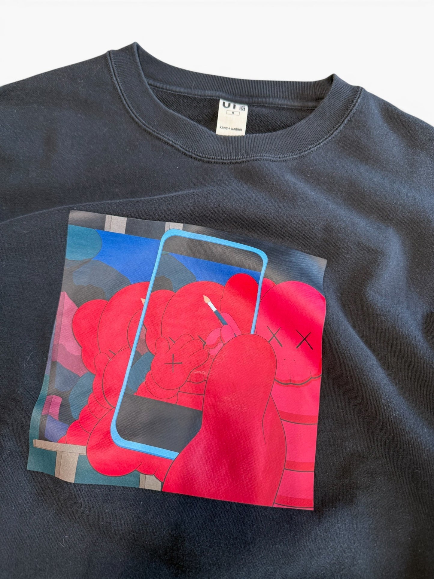 (M) Kaws x UNIQLO Photo Crewneck Black