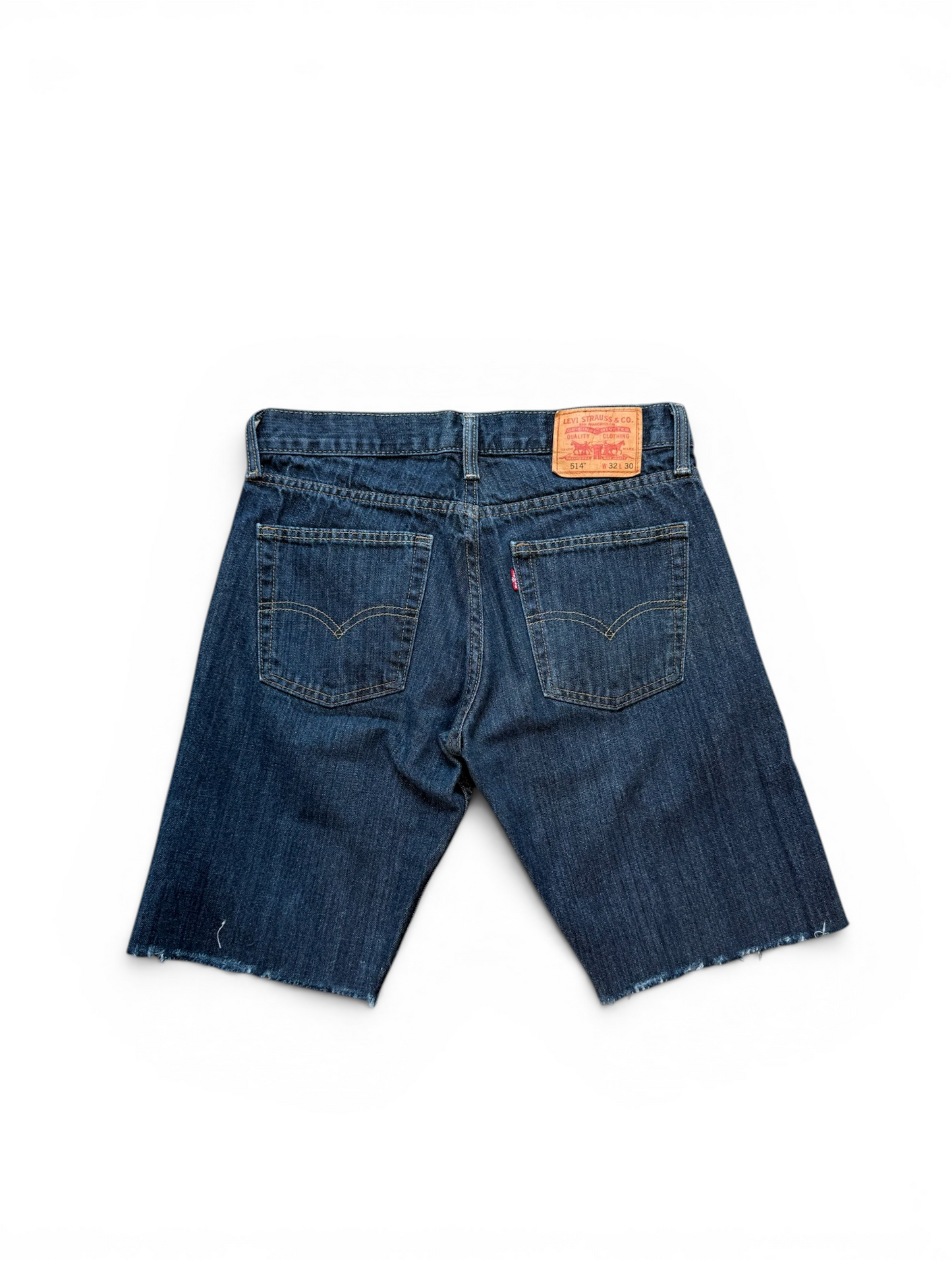 (32W) Levi 514 Dark Wash Jorts