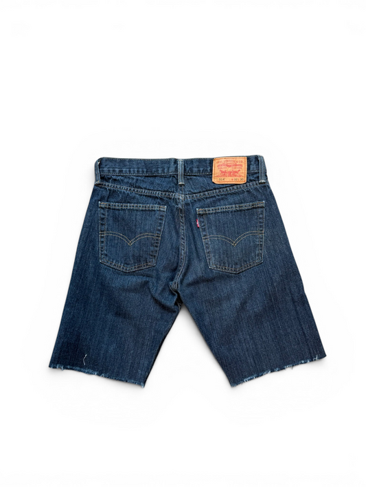 (32W) Levi 514 Dark Wash Jorts