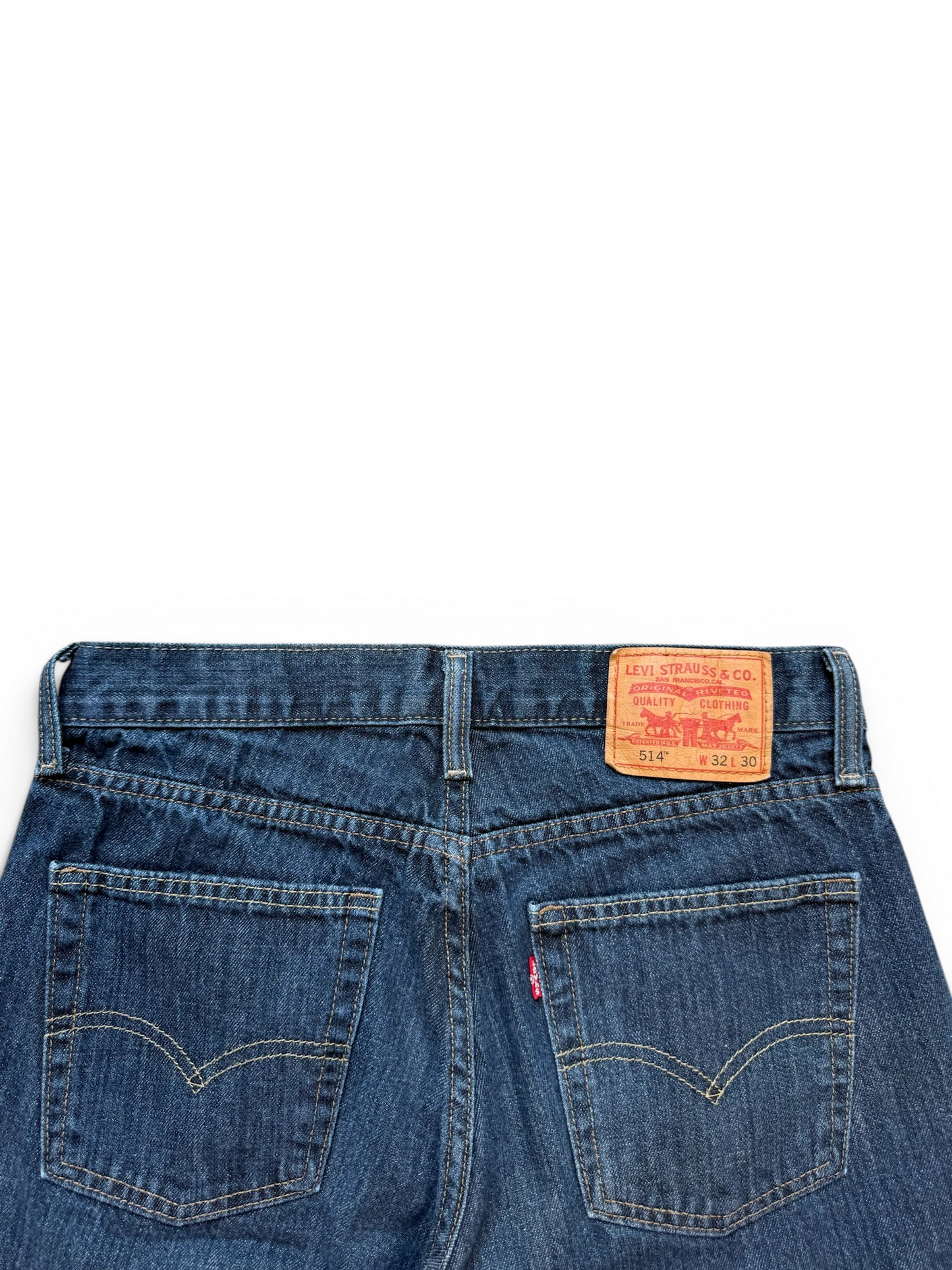 (32W) Levi 514 Dark Wash Jorts