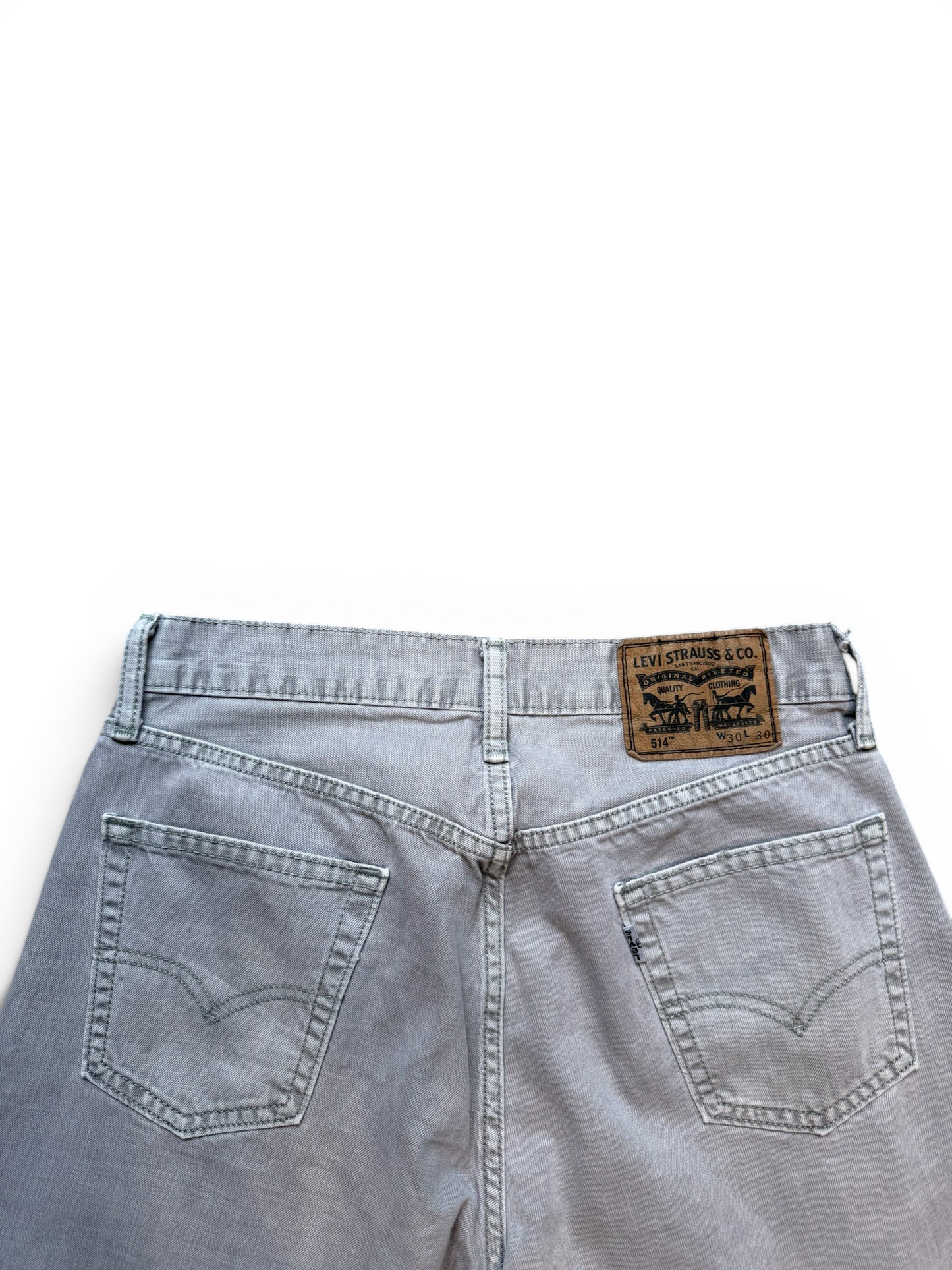 (30W) Levi 514 Grey Jorts