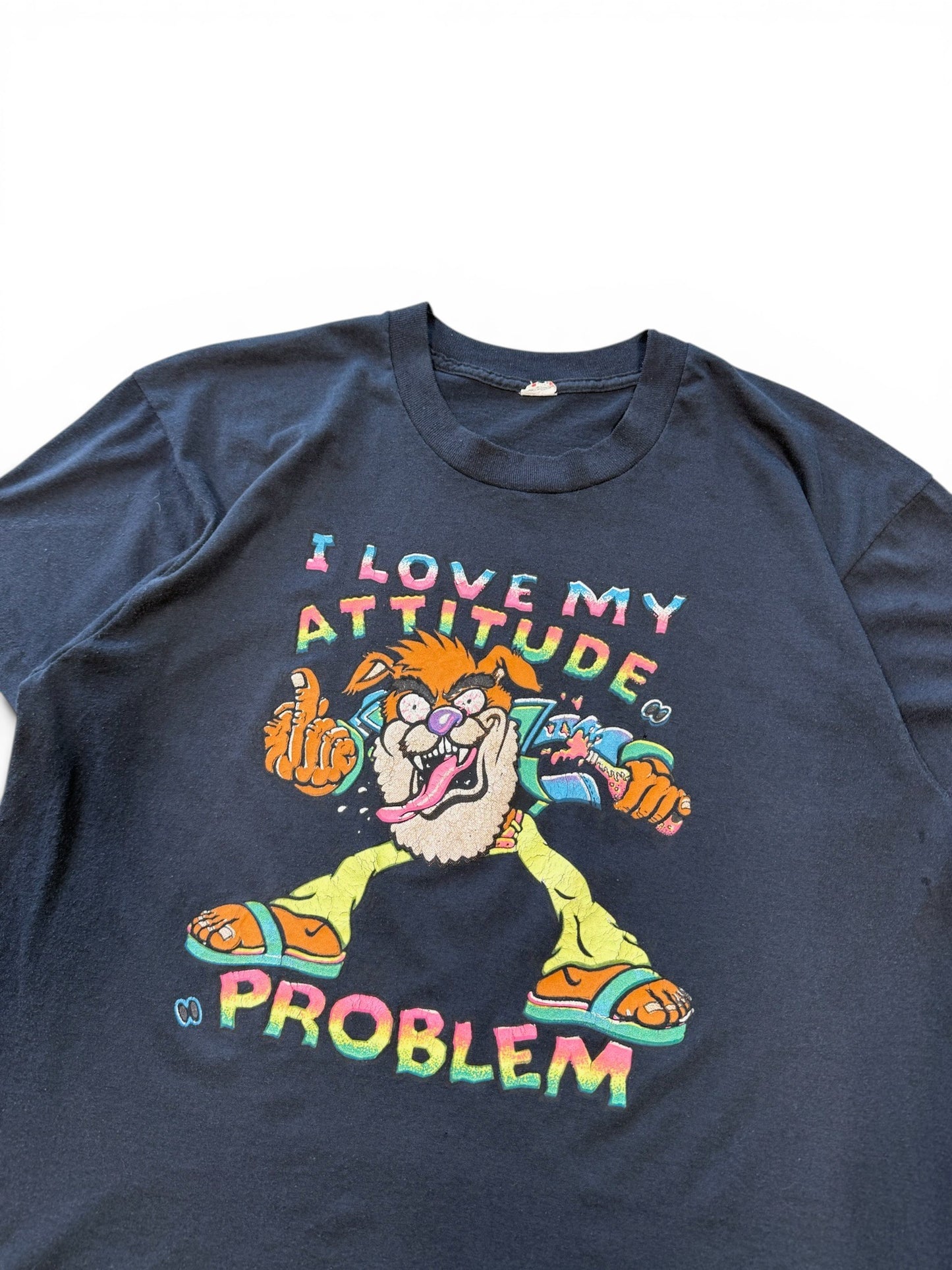 (L) 80’s Attitude Problem Humour Tee