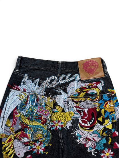 (32W) Y2K Ed Hardy Boot Jorts