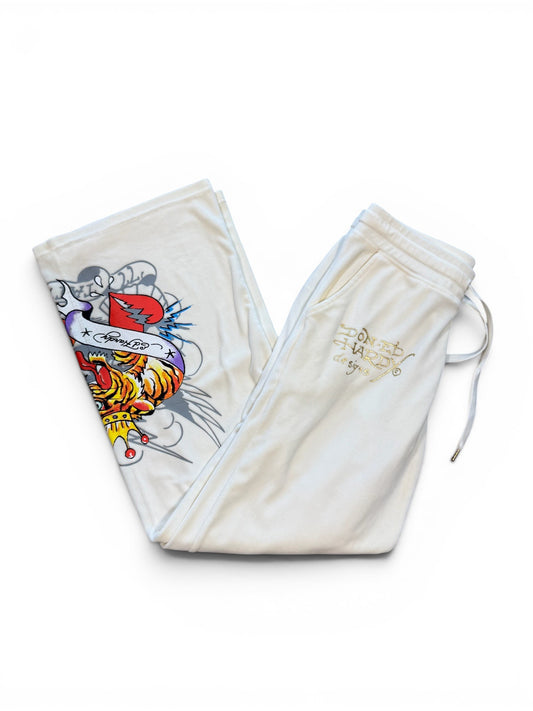 (L) Y2K Women's Ed Hardy Valour Wide Leg Sweats