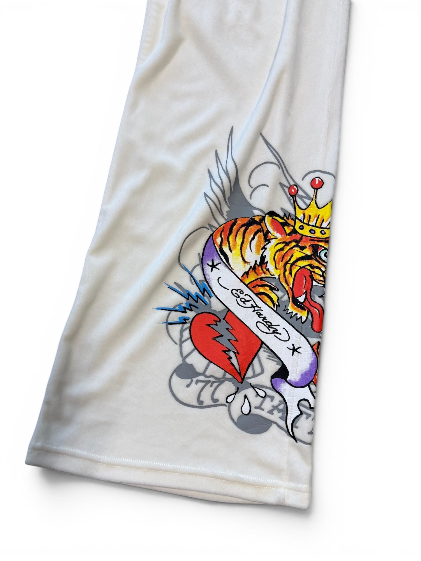 (L) Y2K Women's Ed Hardy Valour Wide Leg Sweats