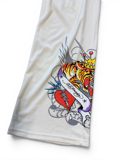 (L) Y2K Women's Ed Hardy Valour Wide Leg Sweats