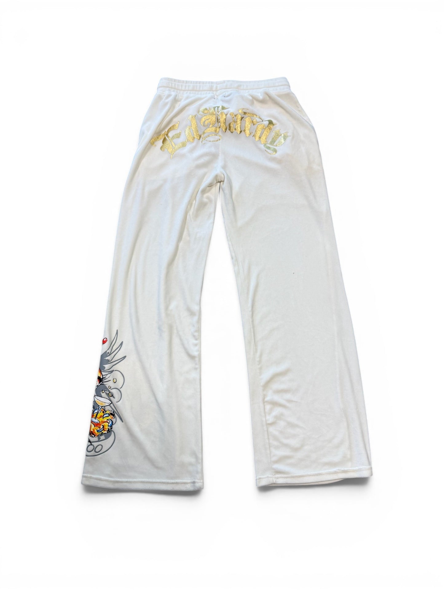 (L) Y2K Women's Ed Hardy Valour Wide Leg Sweats