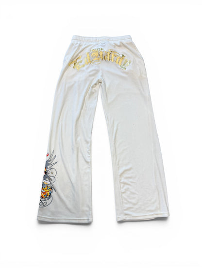 (L) Y2K Women's Ed Hardy Valour Wide Leg Sweats