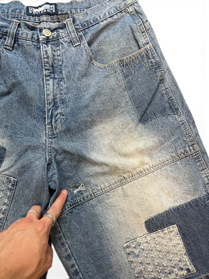 (34W) Y2K Southpole Deconstructed Jorts
