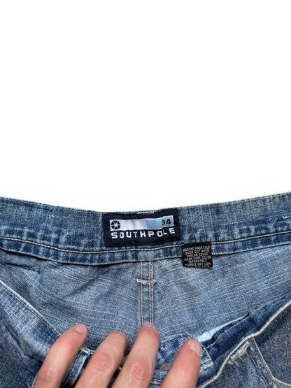 (34W) Y2K Southpole Deconstructed Jorts