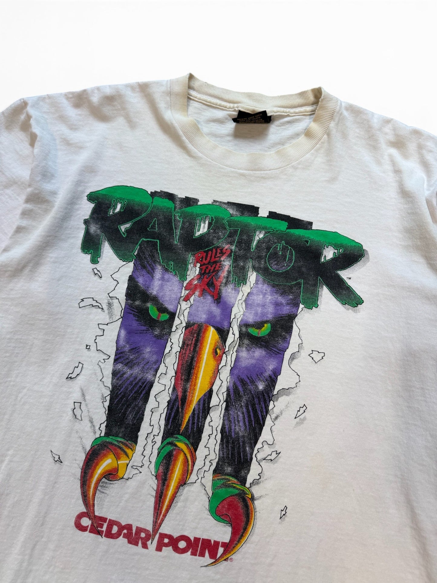 (L) Vintage 90s Raptor Cedar Point Tee