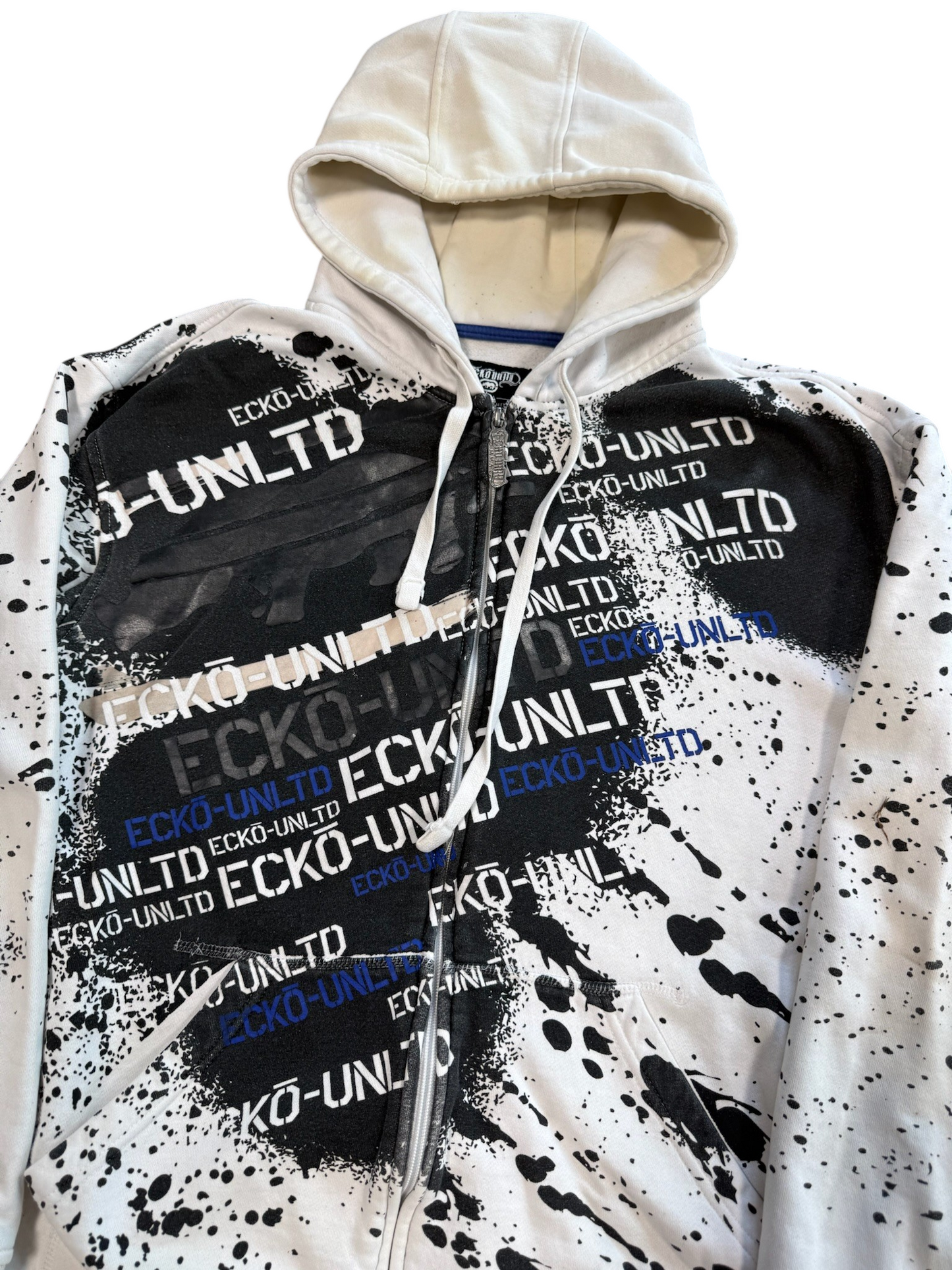 (L) Vintage Y2K Ecko Paint Splatter Hoodie