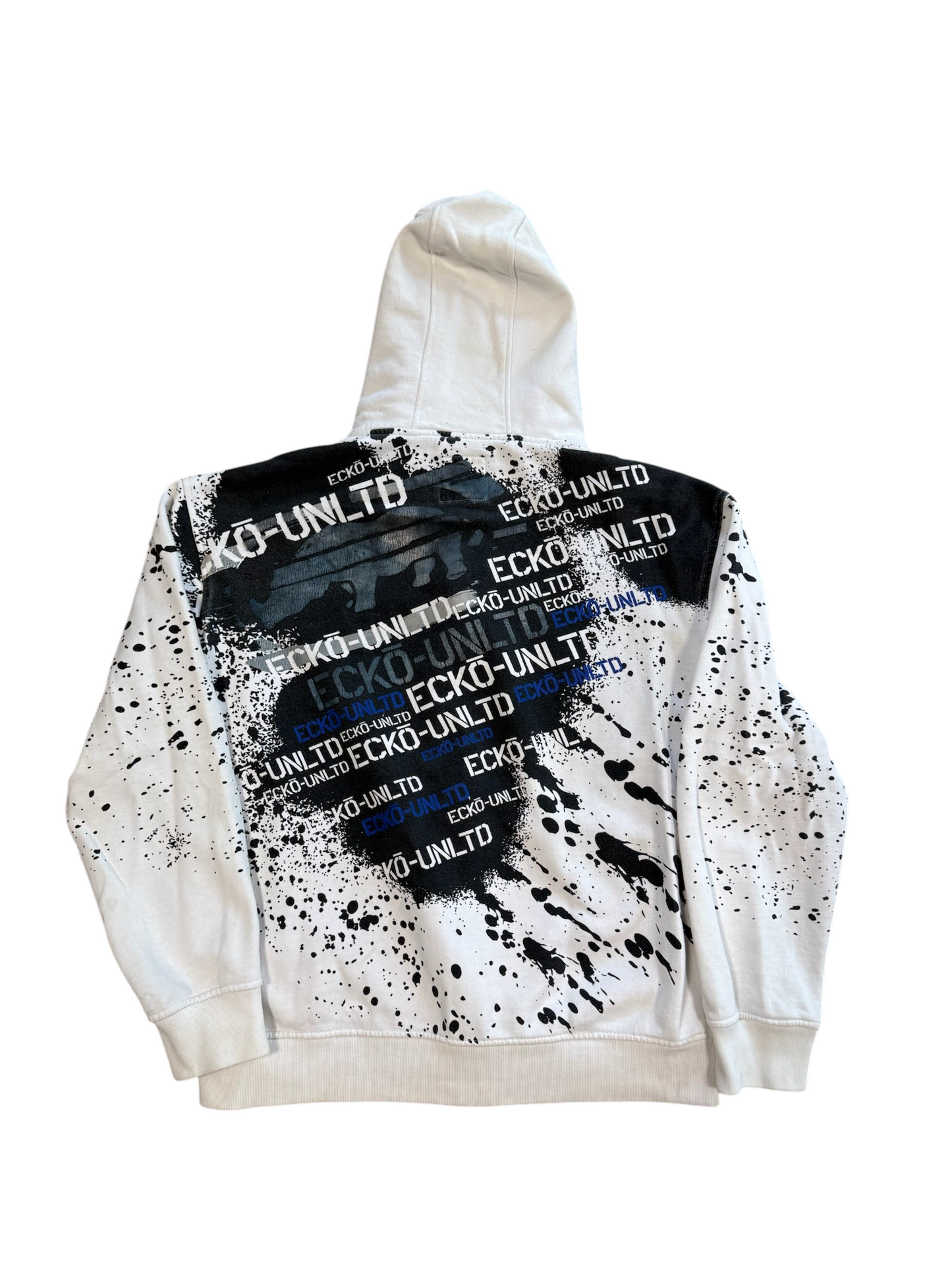 (L) Vintage Y2K Ecko Paint Splatter Hoodie