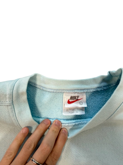 (L) Vintage 90s Nike Light Blue Crewneck