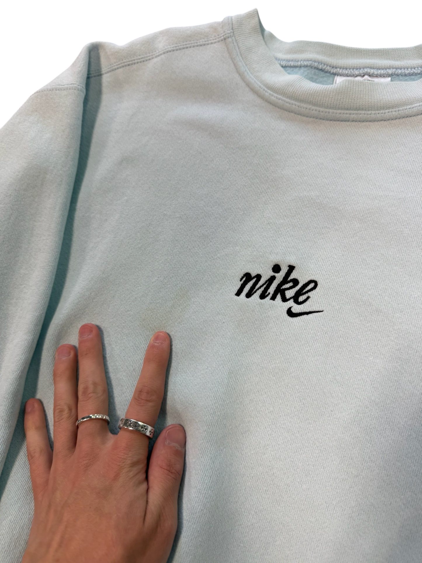 (L) Vintage 90s Nike Light Blue Crewneck