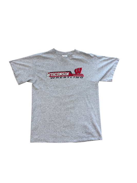 (S) Vintage Wisconsin Wrestling Adidas Tee