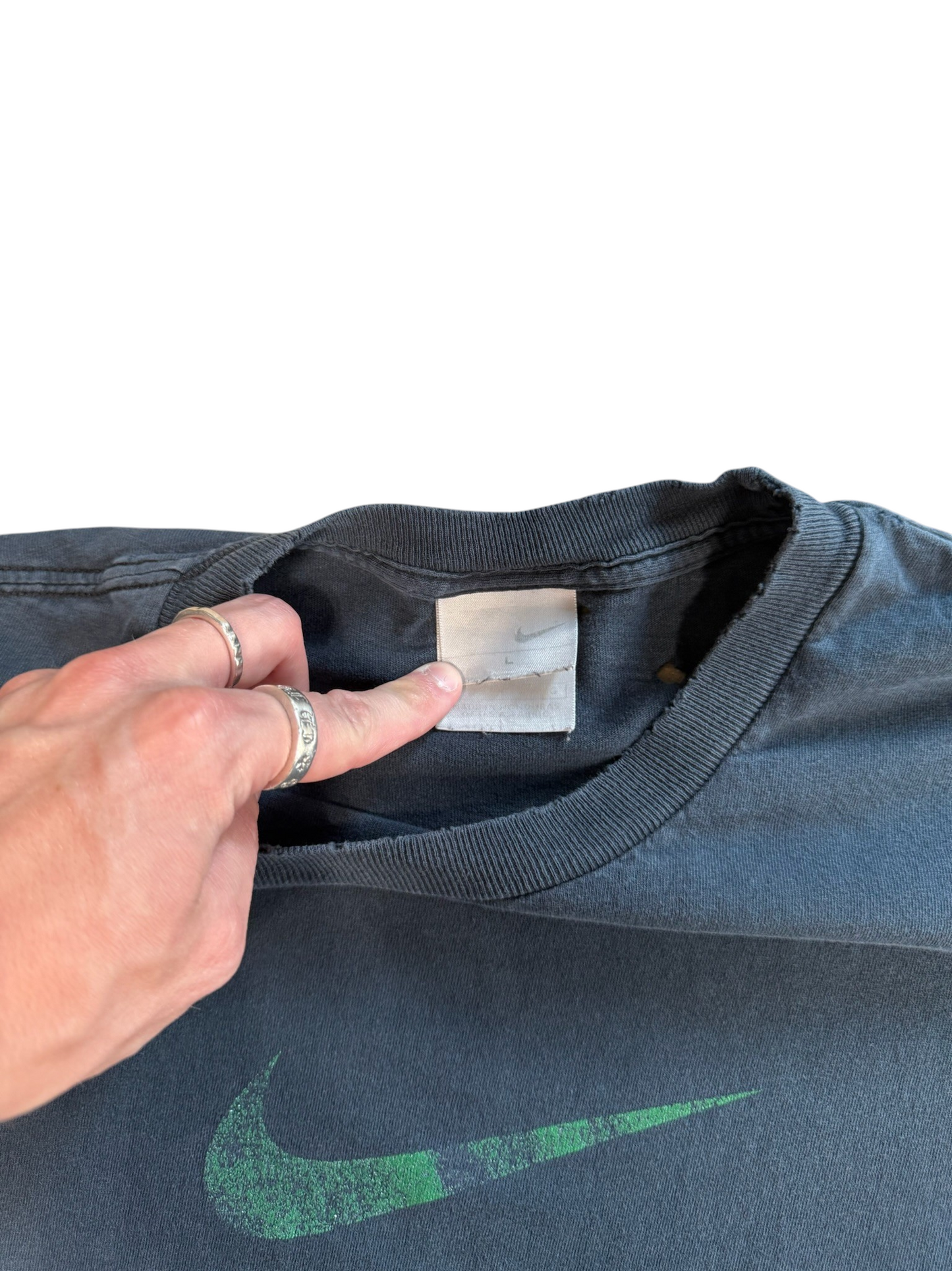 (L) Vintage Nike Logo Thrashed Tee