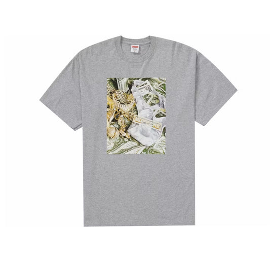 (M) Supreme Bling Tee Heather Grey