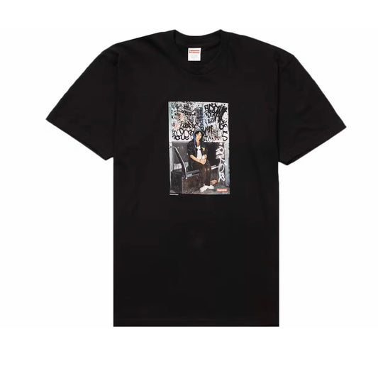 (M) Supreme Martha Cooper Lady Pink Tee Black