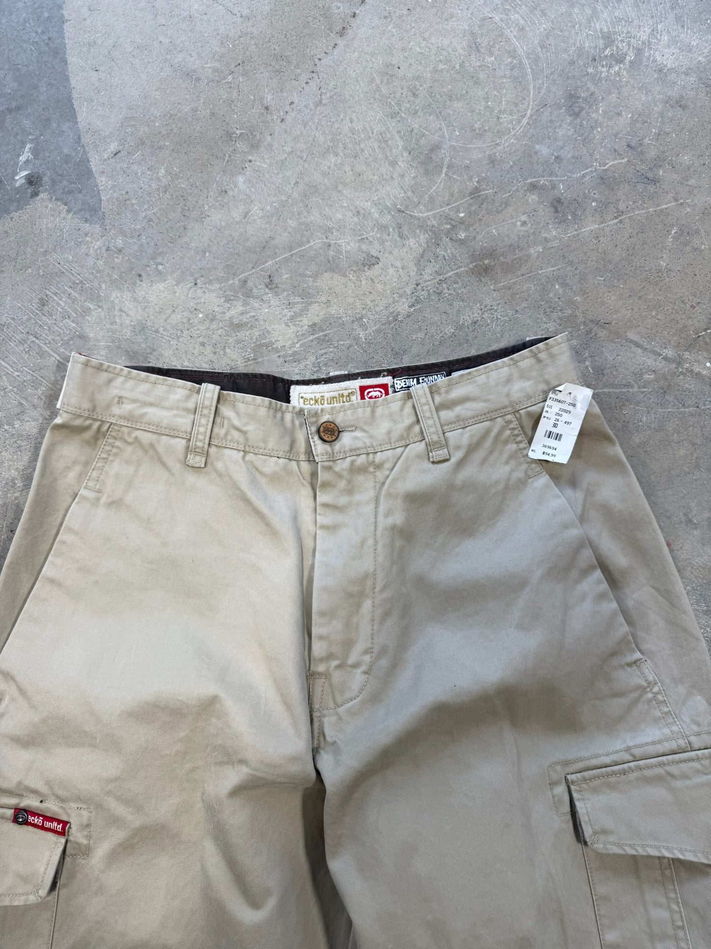 Y2K Ecko Unltd Tan Cargos Sz 30x32"