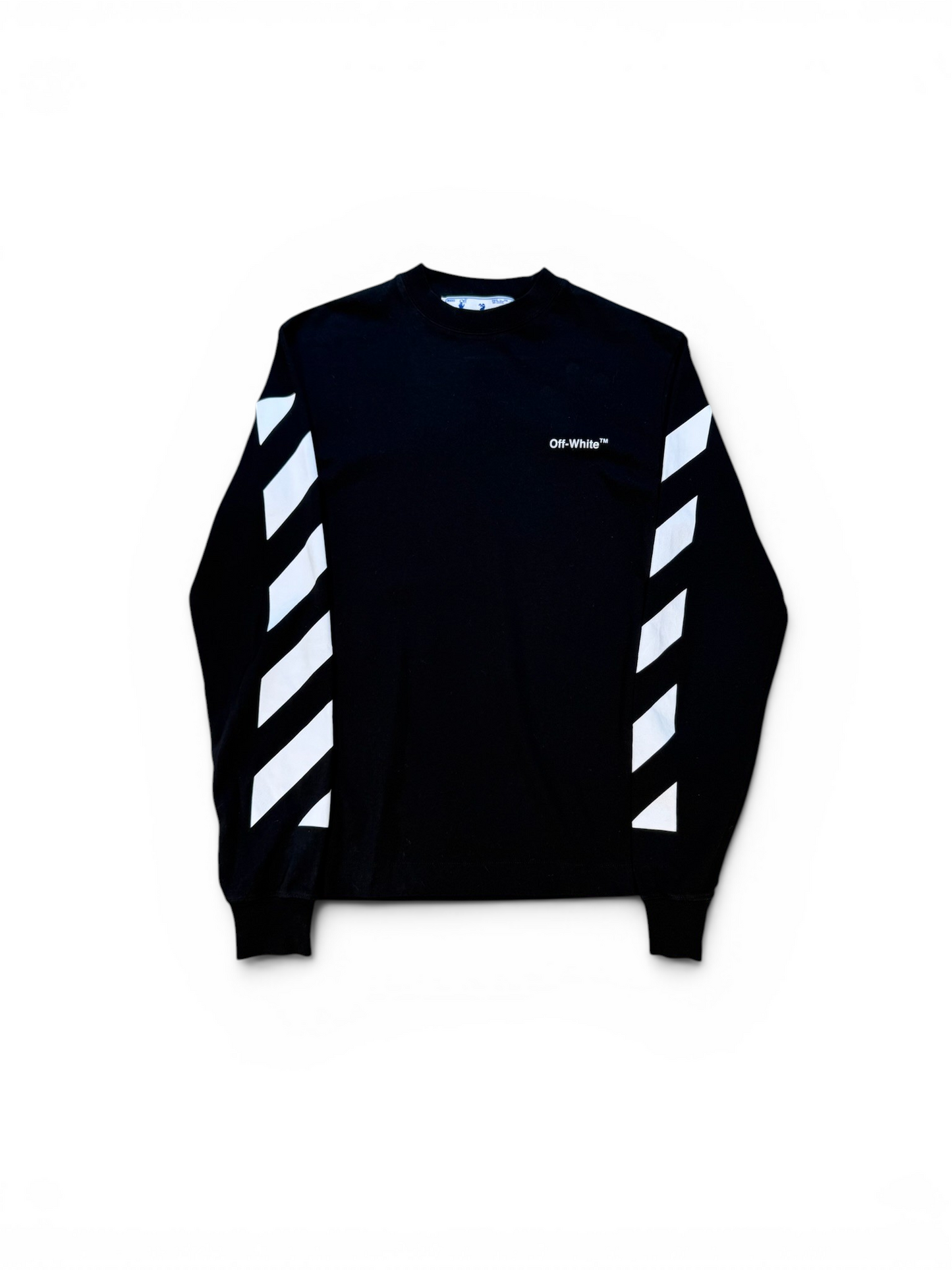 (XXS) Off White Diagonal Helvetica Oversized Longsleeve