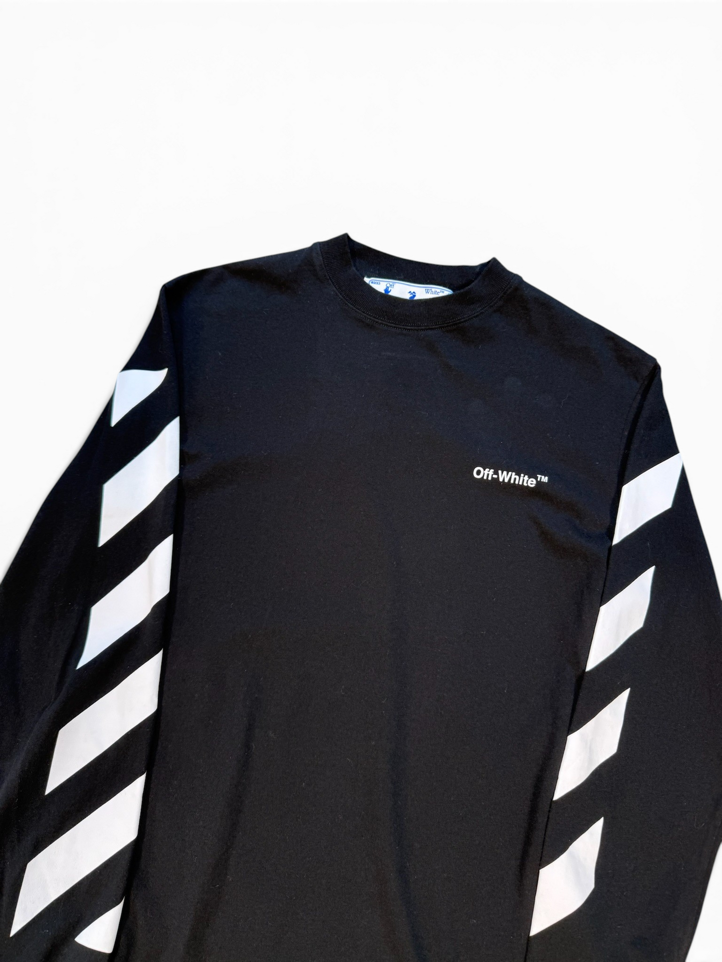 (XXS) Off White Diagonal Helvetica Oversized Longsleeve