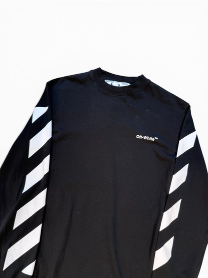 (XXS) Off White Diagonal Helvetica Oversized Longsleeve