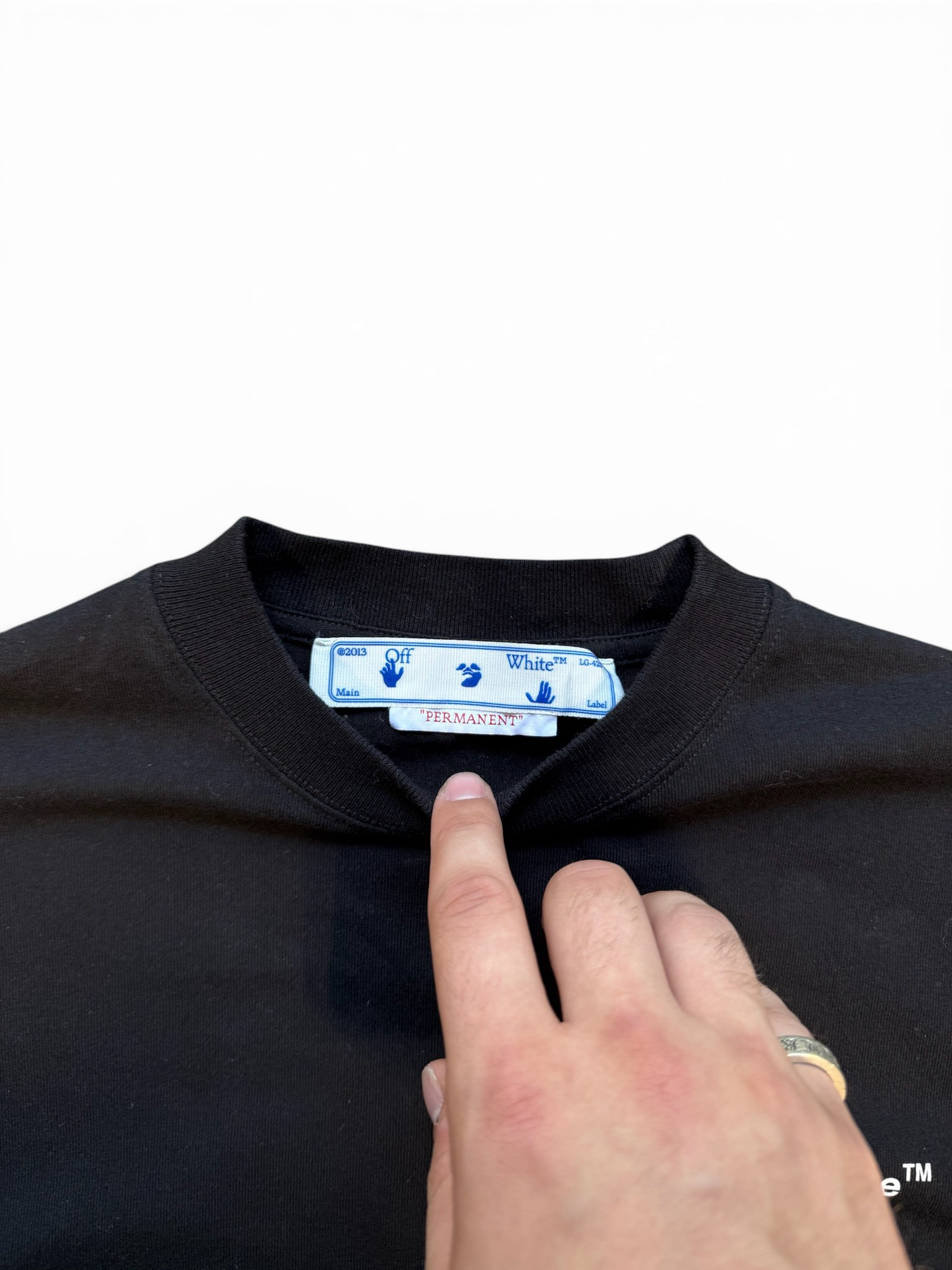 (XXS) Off White Diagonal Helvetica Oversized Longsleeve