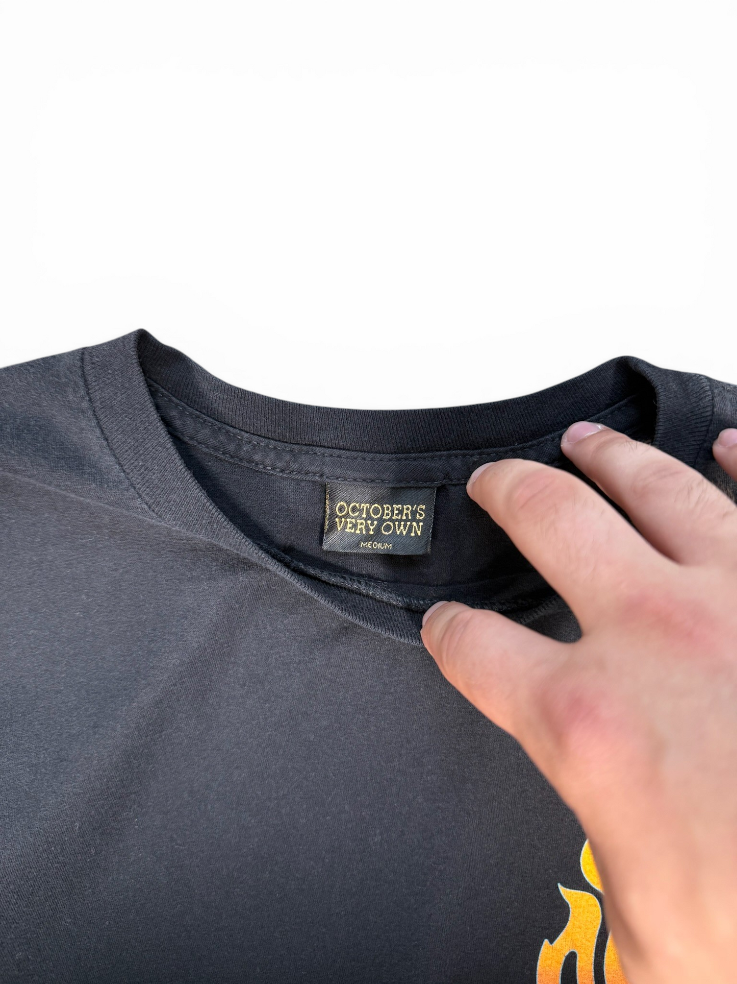 (M) OVO Flame Logo Tee Black