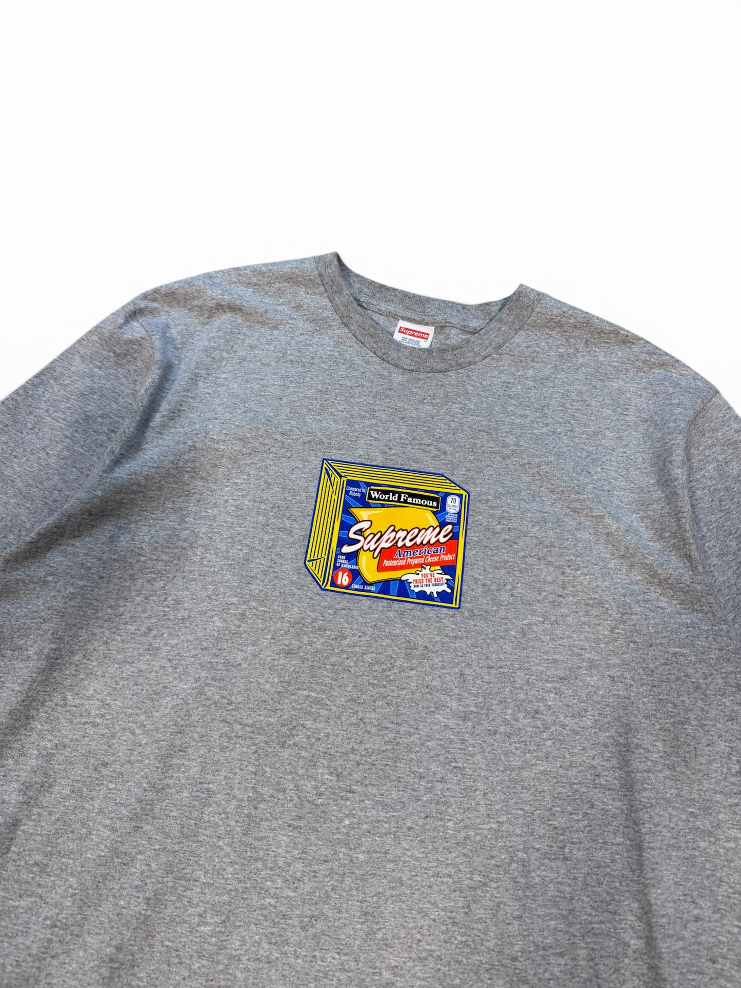 (M) Supreme Cheese Tee Heather Grey