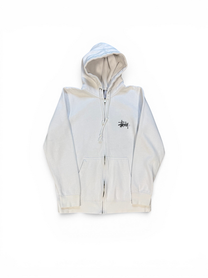 (S) Stussy Zip-Up Hoodie White