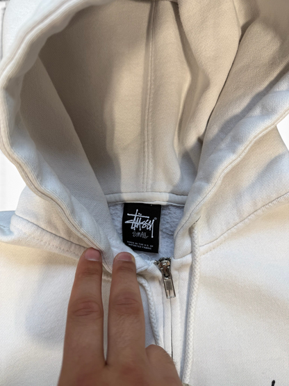 (S) Stussy Zip-Up Hoodie White