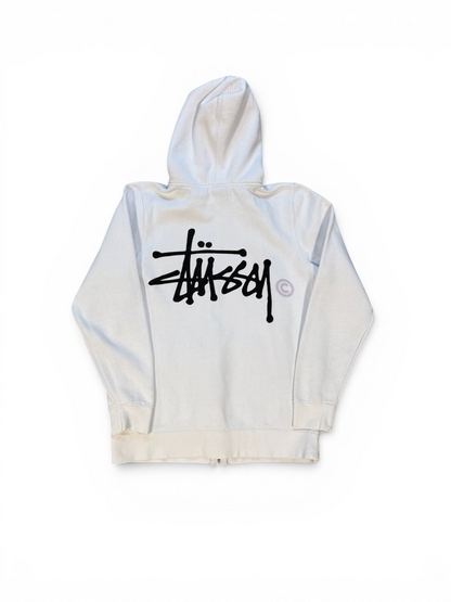 (S) Stussy Zip-Up Hoodie White