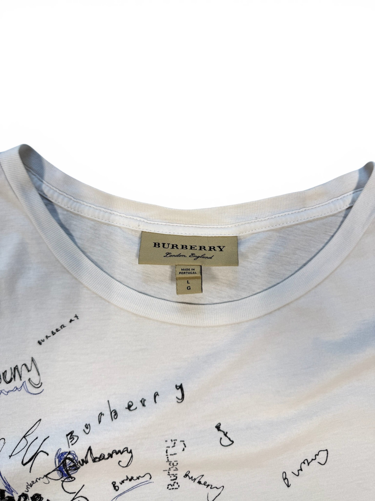 (L) Burberry Lodon Scribble Tee