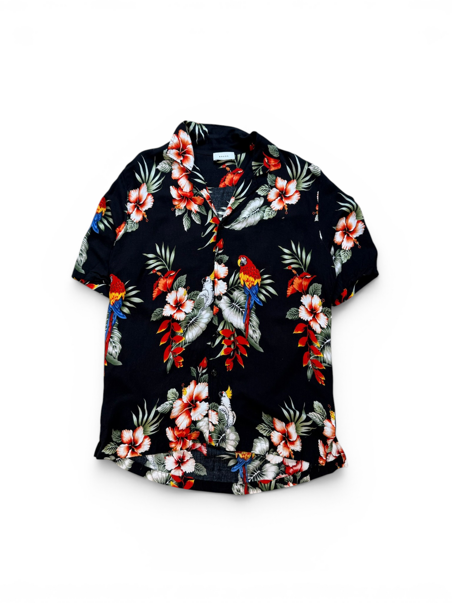 (M) Rhude Falling For You Hawaiian Button Up Shirt