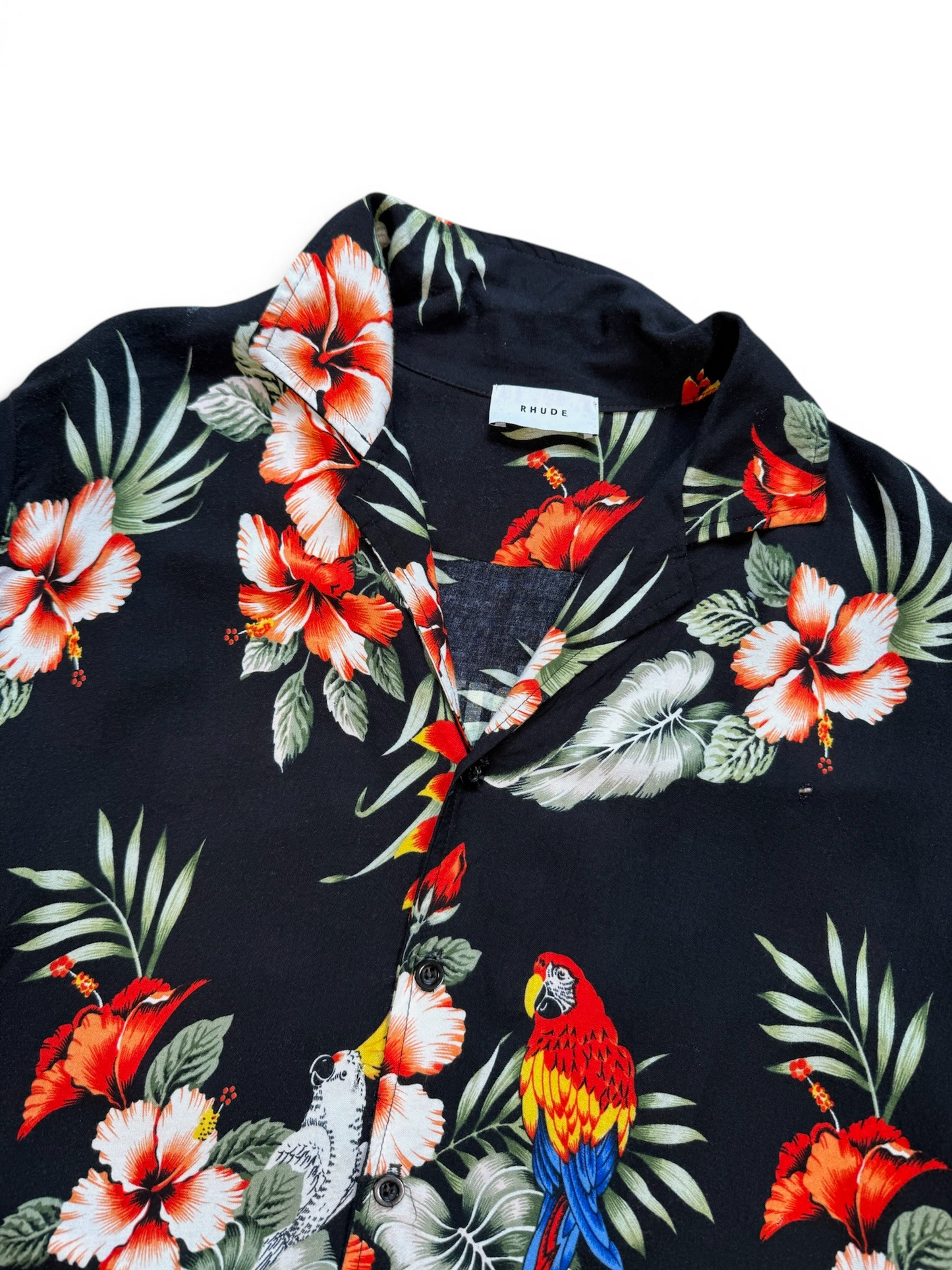 (M) Rhude Falling For You Hawaiian Button Up Shirt