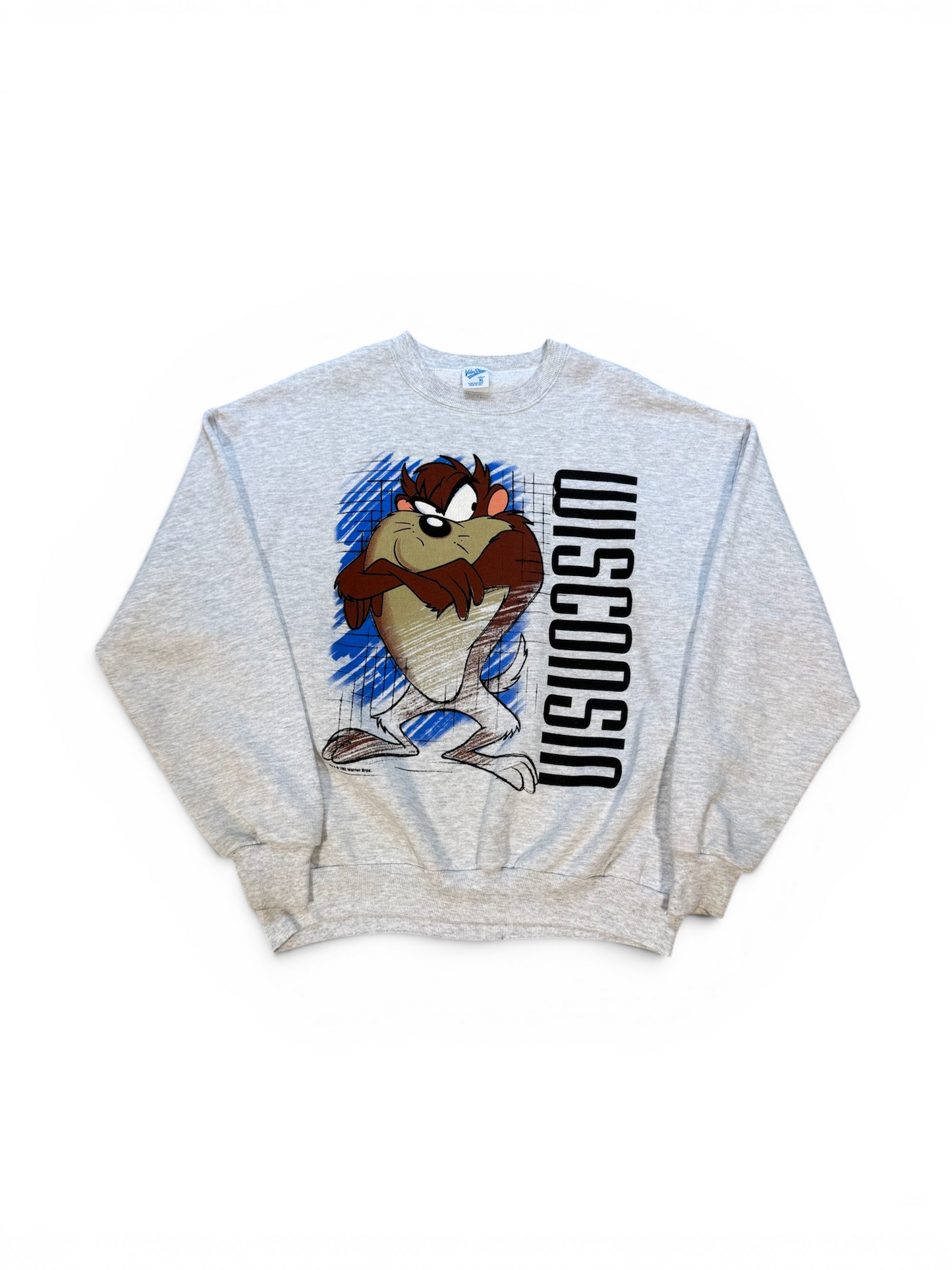 (XL) 1993 Wisconsin Taz Big Print Crewneck