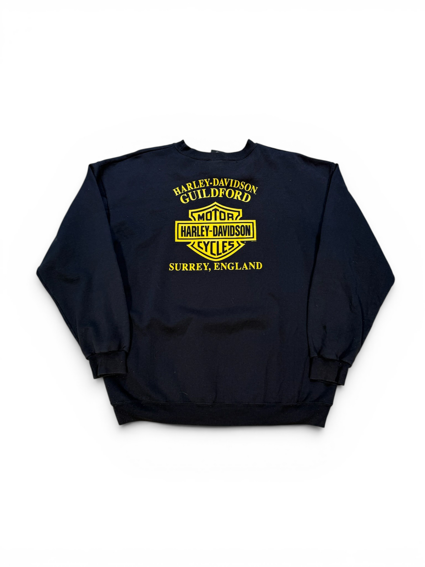 (XXL) Y2K Harley Davidson Flaming Shield Crewneck