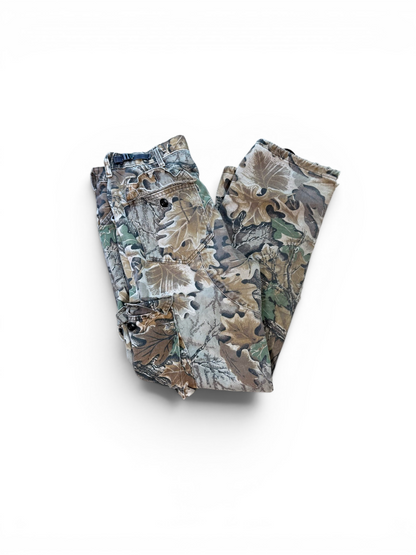 (32x30) Vintage Leaf Camo Cargo Pants