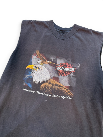 (L) 2006 Harley Davidson Eagle Cutoff Shirt