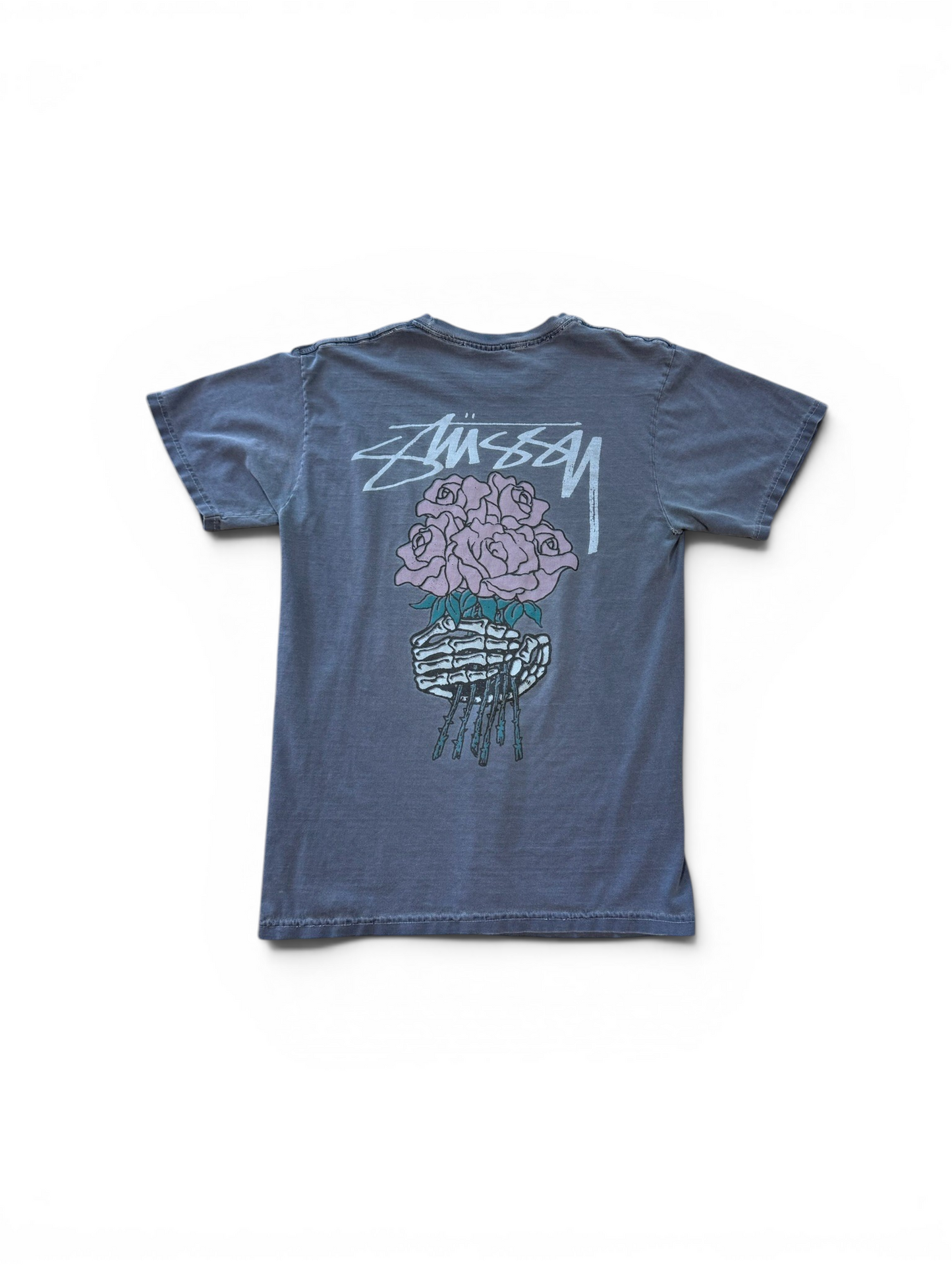 (S) Stussy Skeleton Flowers Tee