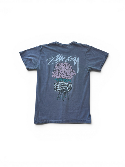 (S) Stussy Skeleton Flowers Tee