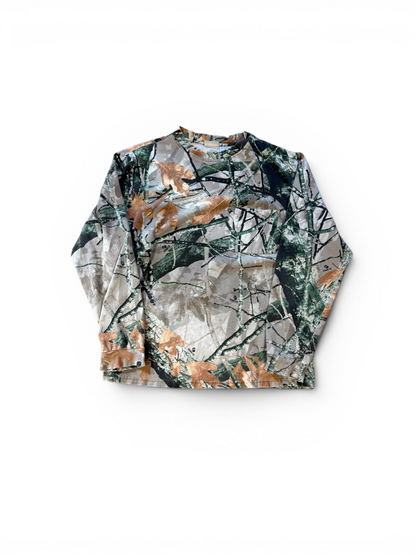 (L) Vintage Leaf Camo Long Sleeve Shirt