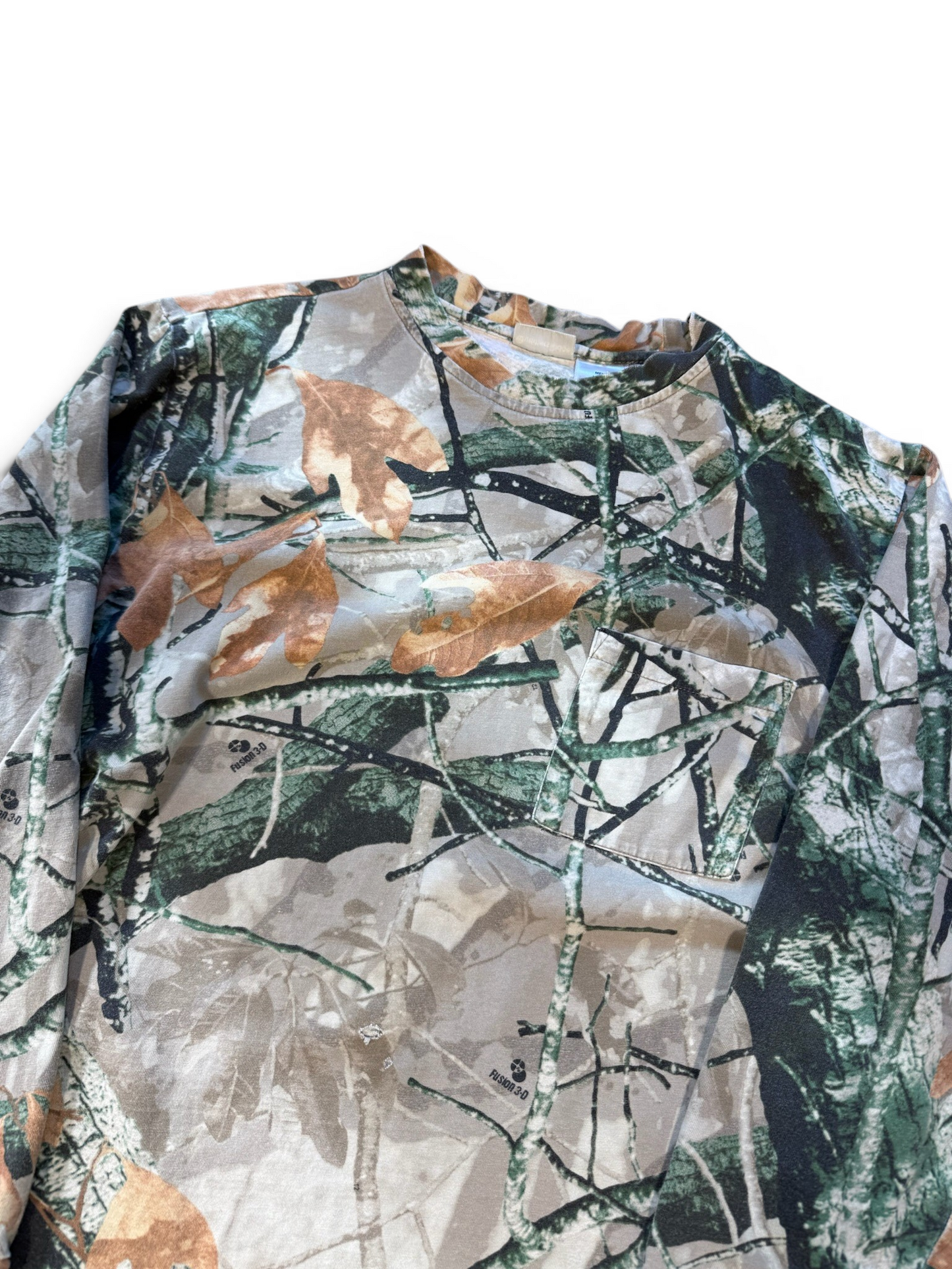 (L) Vintage Leaf Camo Long Sleeve Shirt