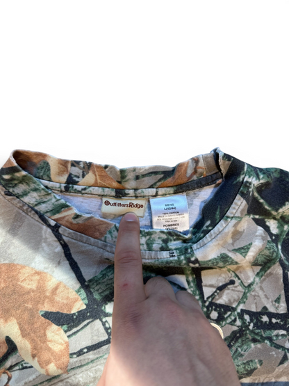 (L) Vintage Leaf Camo Long Sleeve Shirt