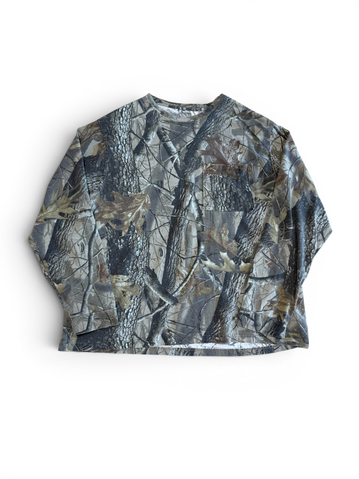 (XXL) Woodland Camo Long Sleeve Shirt