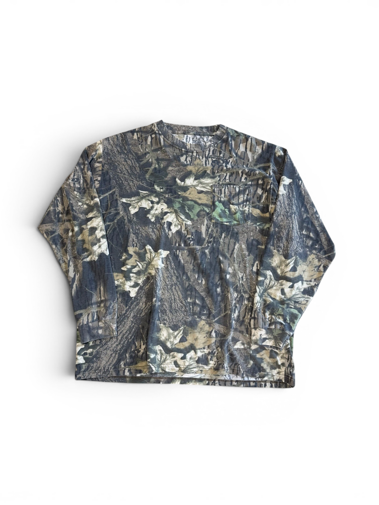 (L) Vintage Mossy Oak Woodland Camo Long Sleeve