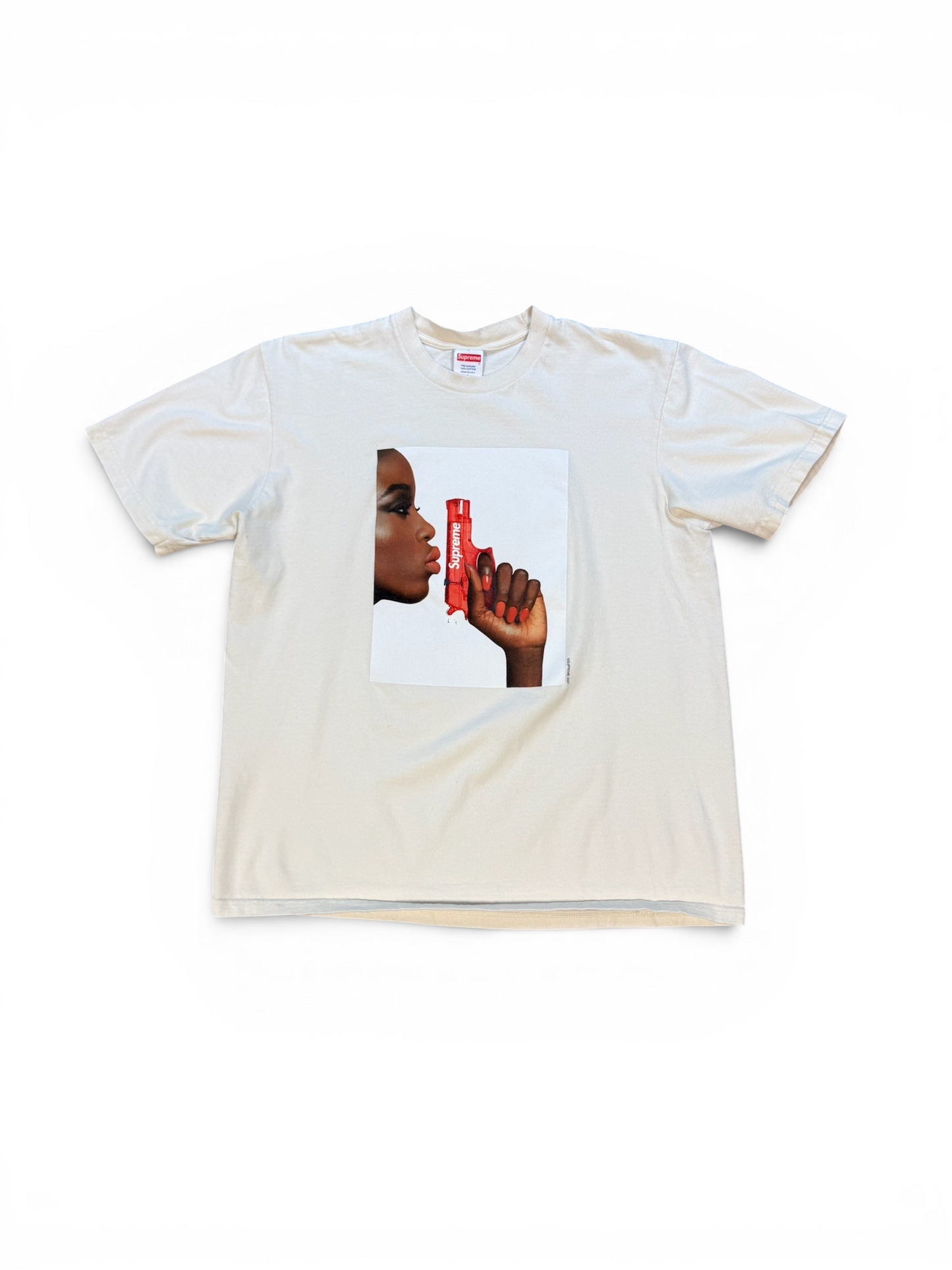 (L) Supreme Water Pistol Tee Natural