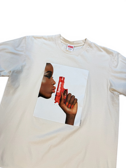 (L) Supreme Water Pistol Tee Natural